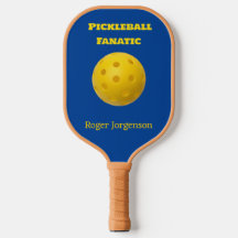 Personalizado Blue Yellow Pickleball Fanatic