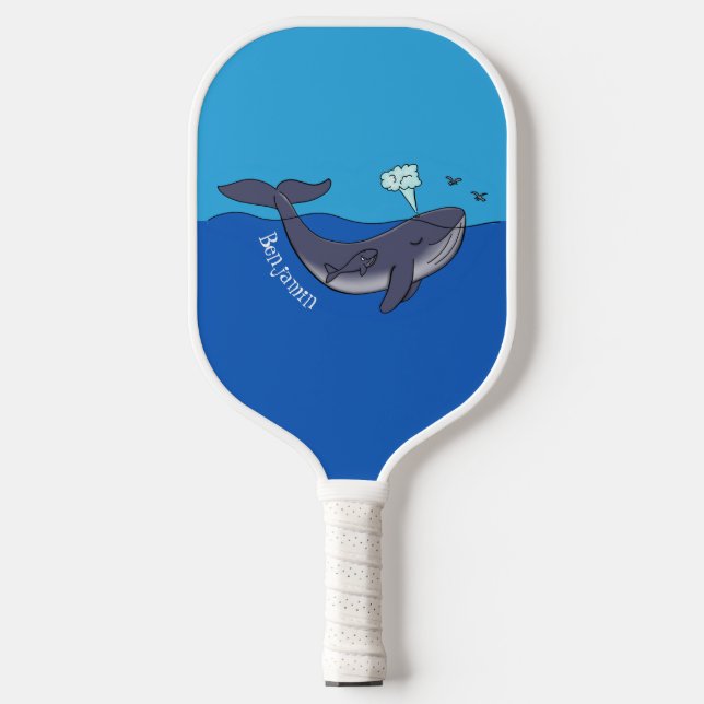 Palas De Pickleball Personalizado caprichoso de ballenas y terneros (Anverso)
