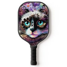 Personalizado crocus floral de gato blanco gitano