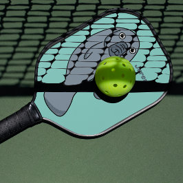 Palas De Pickleball Personalizado Cute Manatee Personalizado