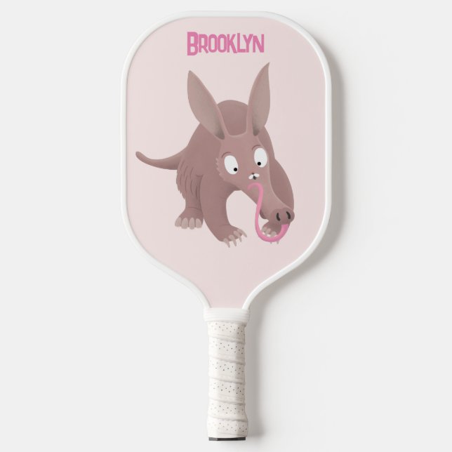 Palas De Pickleball Personalizado de aardvark gracioso (Anverso)