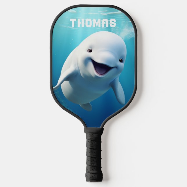 Palas De Pickleball Personalizado de ballenas Beluga Océano Ártico ver (Anverso)