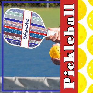 Palas De Pickleball Personalizado de baloncesto rojo, blanco y azul