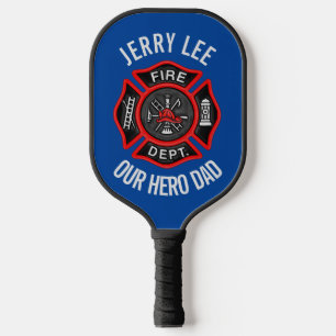 Palas De Pickleball Personalizado de bomberos Nombre de texto personal