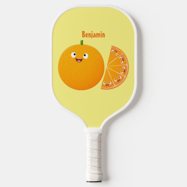 Palas De Pickleball Personalizado de cítricos de feliz naranja (Anverso)