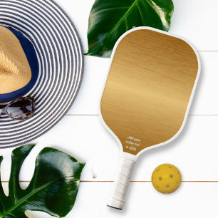 Palas De Pickleball Personalizado de diseño de oro metálico cepillado