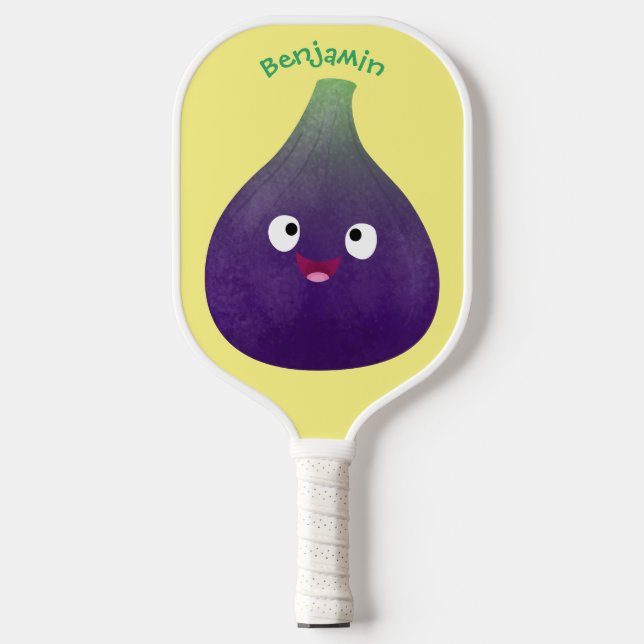 Palas De Pickleball Personalizado de fruta púrpura feliz (Anverso)