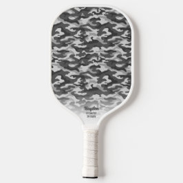 Palas De Pickleball Personalizado de impresión de camuflaje gris negro