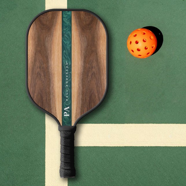 Palas De Pickleball Personalizado de nombres de monograma de mármol ve (Subido por el creador)