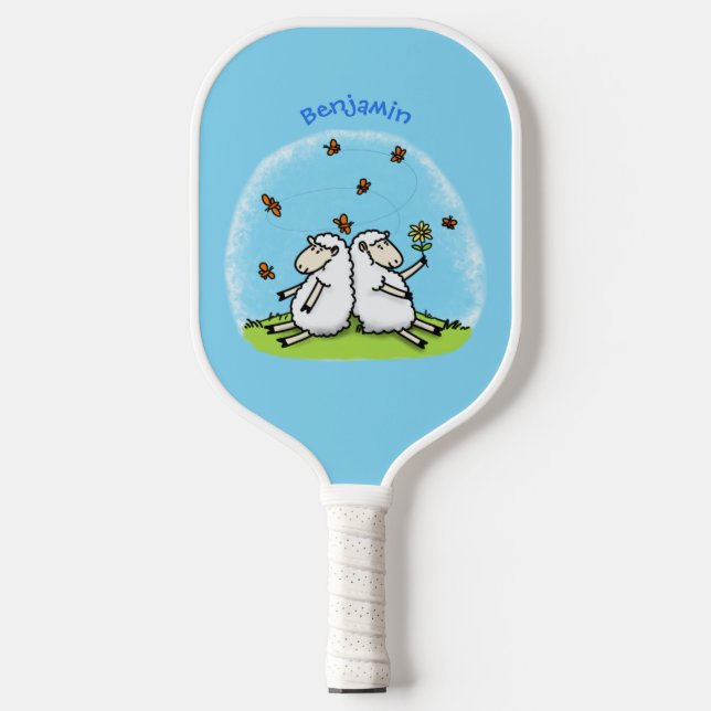 Palas De Pickleball Personalizado de ovejas y mariposas (Anverso)