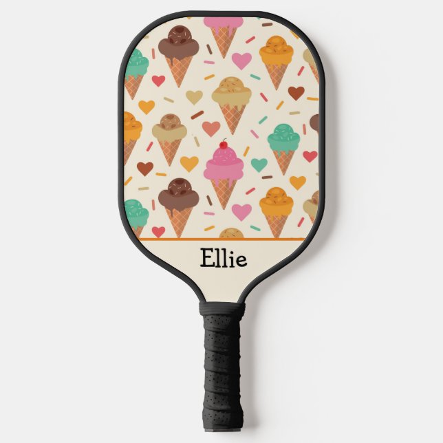 Palas De Pickleball Personalizado de patrón de crema de hielo cúrito p (Anverso)