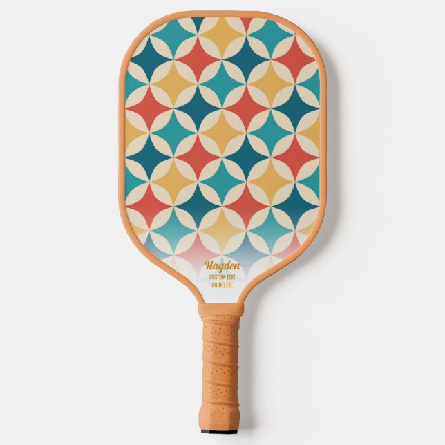 Palas De Pickleball Personalizado de patrón de diamante geométrico ret (Reverso )