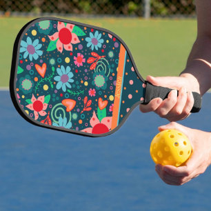 Palas De Pickleball Personalizado de patrón elegante con aroma diverti