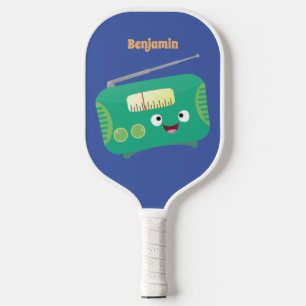 Palas De Pickleball Personalizado de radio retro alegre y gracioso