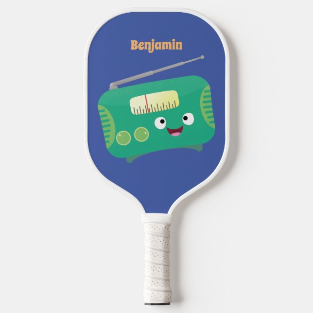 Palas De Pickleball Personalizado de radio retro alegre y gracioso (Anverso)