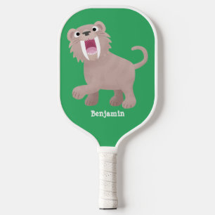 Palas De Pickleball Personalizado de Smilodon del tigre dientes de Cut