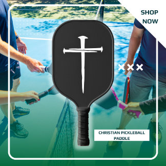 Palas De Pickleball Personalizado de tres clavos Cruz Blanca Cristiana