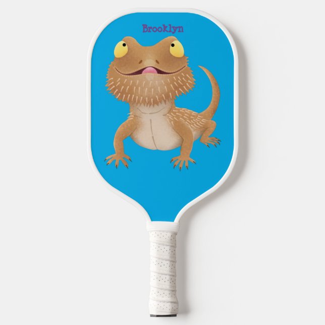 Palas De Pickleball Personalizado del lagarto de dragón barbudo (Anverso)