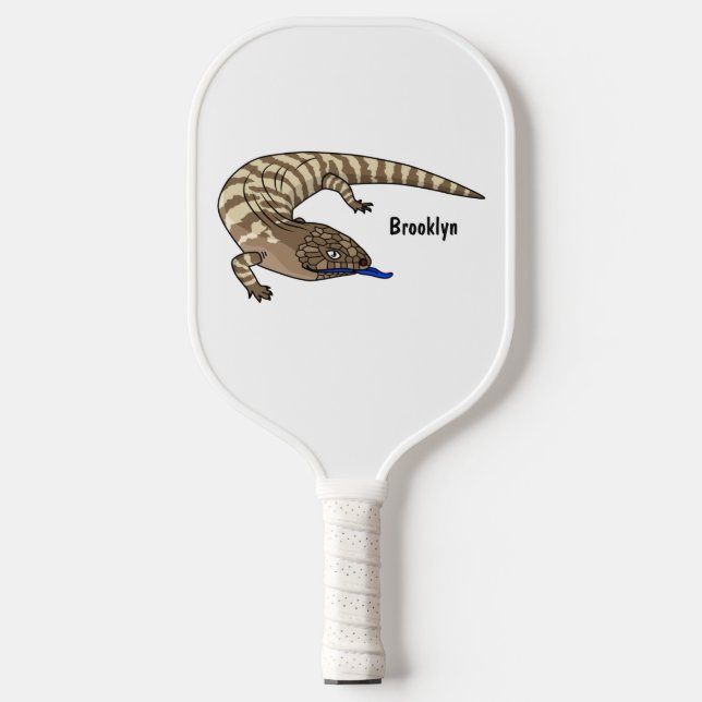 Palas De Pickleball Personalizado del reptil de lagarto de lengua azul (Anverso)