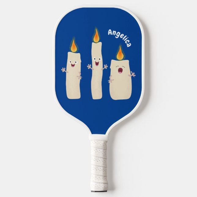Palas De Pickleball Personalizado del trío de velas de canto lindo (Anverso)