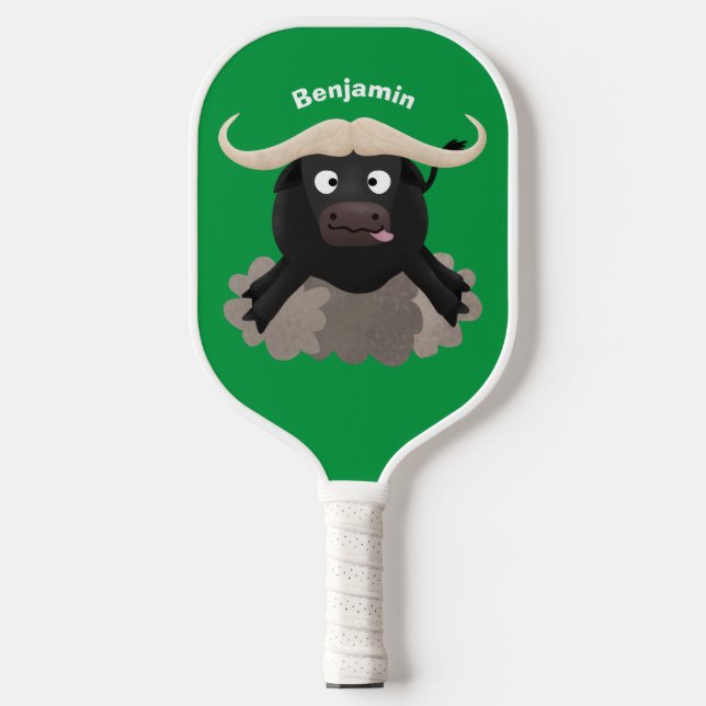 Palas De Pickleball Personalizado divertida de búfalo de agua corrient (Anverso)