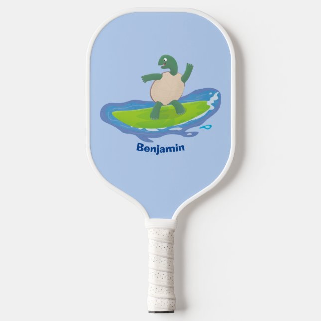 Palas De Pickleball Personalizado divertida de la ola de tortugas (Anverso)