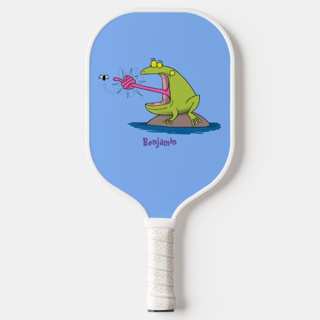 Palas De Pickleball Personalizado divertida de rana y mosca (Anverso)