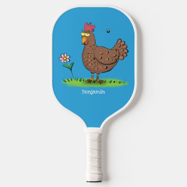 Palas De Pickleball Personalizado divertido de pollo rústico y caprich (Anverso)