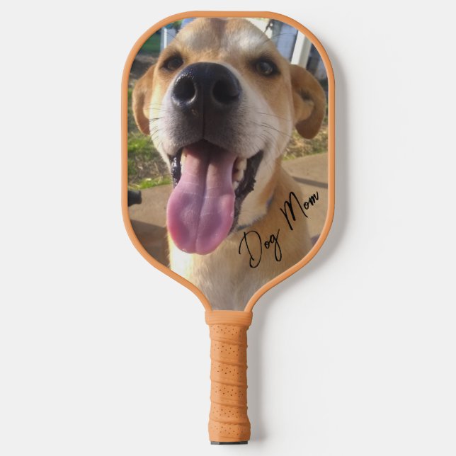 Palas De Pickleball Personalizado Dog Photo Dog Mom (Anverso)