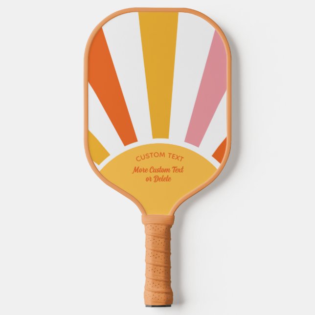 Palas De Pickleball Personalizado el Sunburst de Guay Retro Pickleball (Anverso)