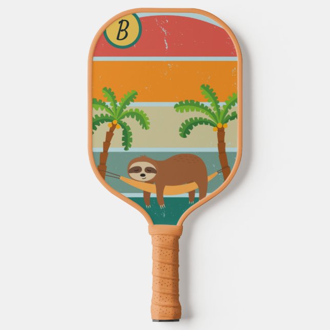 Palas De Pickleball Personalizado Familia Retro Inicial Sunset (Anverso)