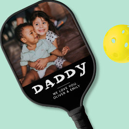 Palas De Pickleball Personalizado Foto Papi Paddle Black Pickleball