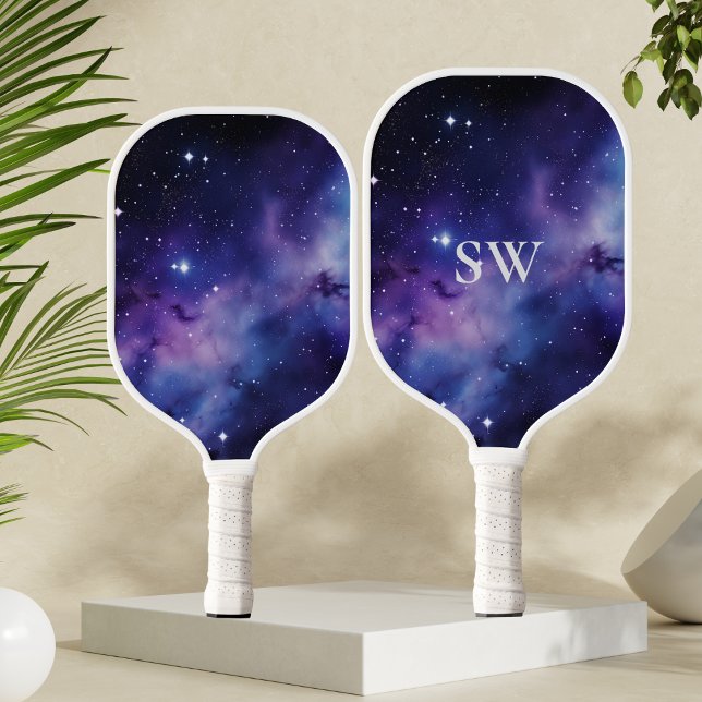 Palas De Pickleball Personalizado Galaxia Iniciales Diseño Cósmico (Subido por el creador)