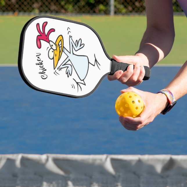Palas De Pickleball Personalizado gracioso de pájaro de pollo loco (in situ)