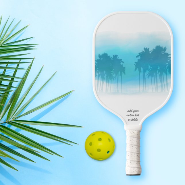 Palas De Pickleball Personalizado gradiente azul de árbol de palmas tr (Subido por el creador)