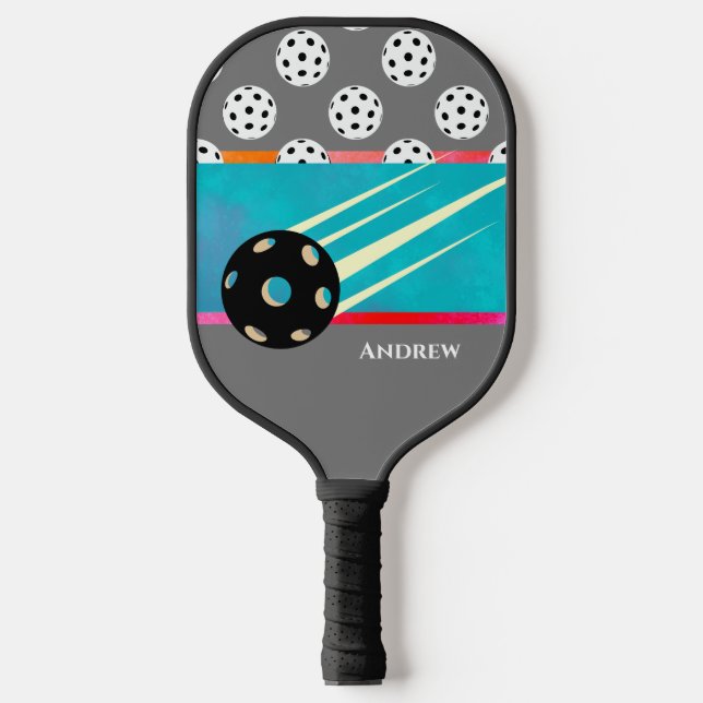 Palas De Pickleball Personalizado gris y multicolor personalizado (Anverso)
