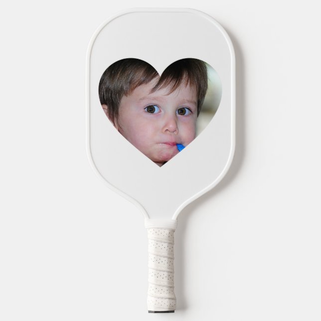 Palas De Pickleball Personalizado HEART Photo Pickleball Paddle (Anverso)