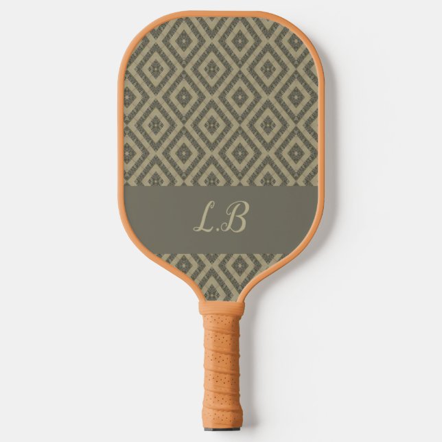 Palas De Pickleball Personalizado iniciales patrón de ladrillos de pav (Anverso)