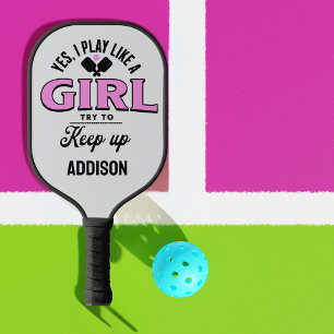 Palas De Pickleball Personalizado "Juego como un chica" regalo de aman