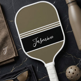 Palas De Pickleball Personalizado Khaki Terroso Neutro Nombre Personal