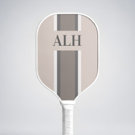 Palas De Pickleball Personalizado Moderno de Raya Neutral con Iniciale