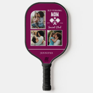 Palas De Pickleball Personalizado Mom Gift Collage de fotos Paddle