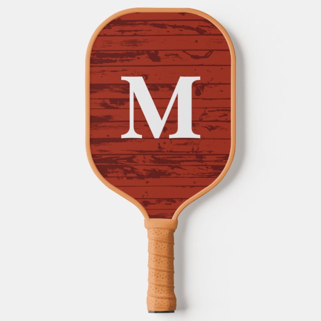 Palas De Pickleball Personalizado Monograma Brown y orang (Anverso)