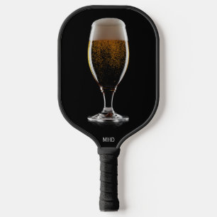 Palas De Pickleball Personalizado Monograma Vidrio de Cerveza