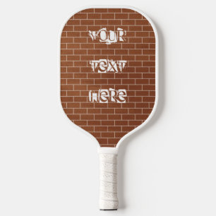 Palas De Pickleball Personalizado Nombre de texto Ladrillo Malla de bo