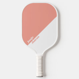 Palas De Pickleball Personalizado Peach y White