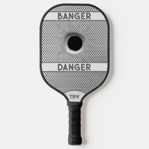 Palas De Pickleball Personalizado Peligro bancario Plata Personalizado