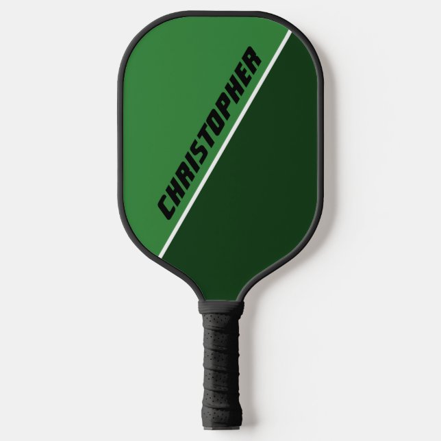 Palas De Pickleball Personalizado Personalizado Verde Y Blanco (Anverso)