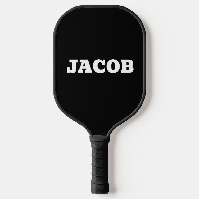 PALAS DE PICKLEBALL PERSONALIZADO PICKLEBALL PADDLE MODERNO NEGRO PARA (Anverso)