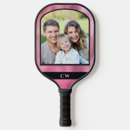 Palas De Pickleball Personalizado Pickleball Pink Player Photo Monogra